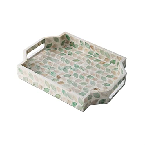 Snack-Tablett Deko-Tablett Aufbewahrungstablett Teeservieren Tablett Kreatives Schreibtischtablett aus leichtem Holz Luxus Muschel Dekotablett Frühstückstablett Snack-Tablett Deko-Tablett Aufbewahrungstablett Teeservieren Tablett Kreatives Schreibtischtablett aus leichtem Holz Luxus Muschel Dekotablett Frühstückstablett von SFANIIX