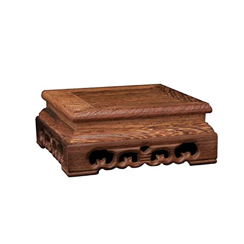 Sockel Holz Dekoration Basis Rechteckige Display Tisch Handwerk Basis Blumentopf Pflanze Kopf Buddha Statue Massivholz Halterung Pflanzen Display Basis(S) von SFANIIX