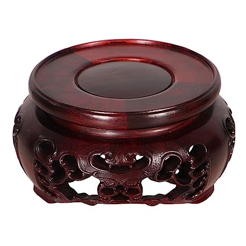 Sockel Holz Vase Base Display Rack Praktische Teekanne Vase Bonsai Basis Steine Ornament Basis Home Office Dekoration Pflanzen Display Basis(S) von SFANIIX