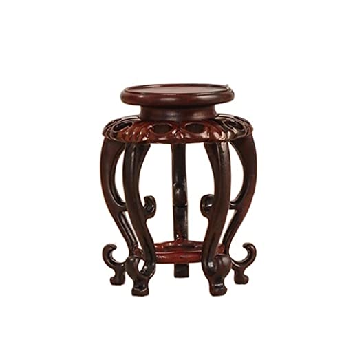 Sockel Holz schnitzerei dekorative basis runde mit hohen fuß vase display ständer kleine Bonsai ornamente antike basis Pflanzen Display Basis(S) von SFANIIX