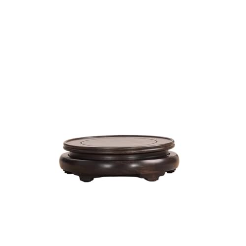 Sockel Massivholz Basis Teekanne Bonsai Kupfer Weihrauchbrenner Vase Ornamente Runde Display Holz Halterung Pflanzen Display Basis von SFANIIX