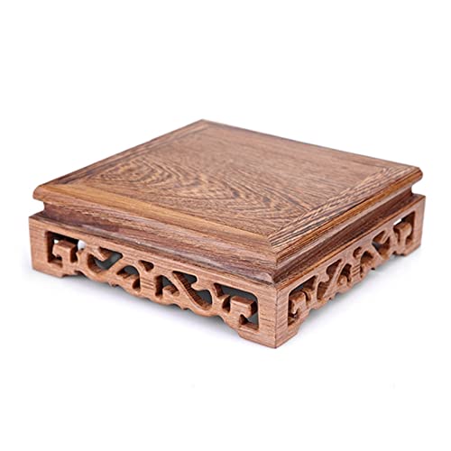 Sockel Platz Massivholz Basis Blume Topfhandwerk Dekoration Buddha Statue Halterung Topfpflanze Display Ständer Pflanzen Display Basis(Xl) von SFANIIX