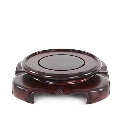 Sockel Runde Holz Display Basis Kleine Teekanne Basis Holz Bonsai Basis Vase Seltsame Stein Display Stand Home Office Dekoration Pflanzen Display Basis(B) von SFANIIX