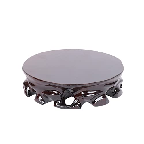 Sockel Runde Massivholz Basis Vase Blumentopf Weihrauchbrenner Buddha Statue Display Tisch Bonsai Holz Halterung Dekoration Pflanzen Display Basis(S) von SFANIIX