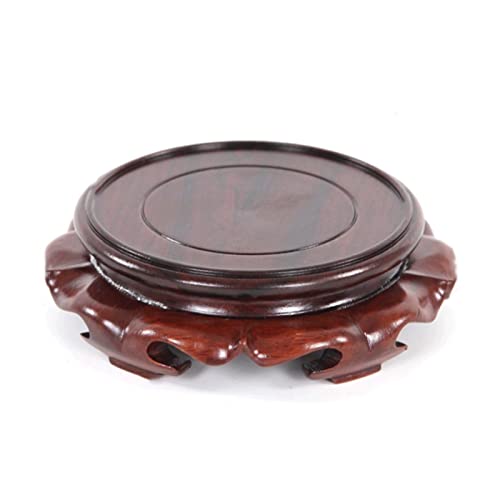 Sockel Topfpflanze Basis Holz Runde Blumentopf Basis Buddha Statue Aquarium Dekoration Display Tisch Vase Basis Massivholz Unterstützung Pflanzen Display Basis(XL) von SFANIIX