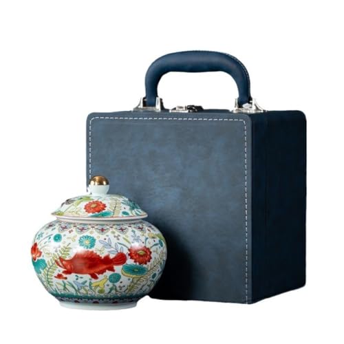 Stashpot Container Kreative handbemalte bulk tee lagerbehälter glas keramik versiegelt topf tee kanne tee set eintopf geschenkbox set Vintage Vorratsgläser(A) von SFANIIX