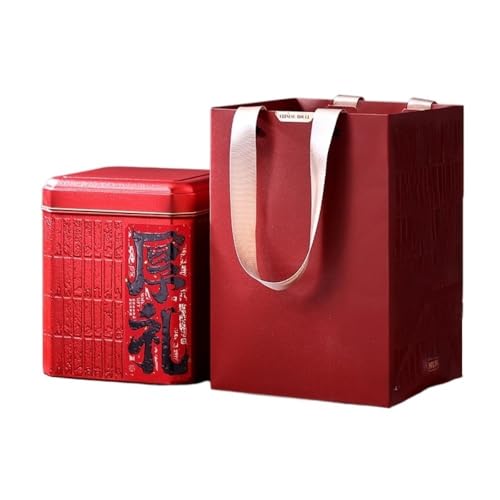 Stashpotcontainer Bulk Tee Lagerung Container Topf Quadratische Dose Große Kapazität Versiegelte Topf Leere Topf Retro Tee Set Einzigen Topf Geschenkbox Set Vintage Vorratsdosen(A) von SFANIIX