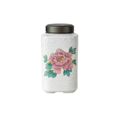 Stashpotcontainer Haushalt Keramik Quadrat Siegelglas Kleine Bulk Tee Vorratsbehälter Topf Retro Tee-Set Einzeltopf Leeres Glas Vintage Vorratsgläser von SFANIIX