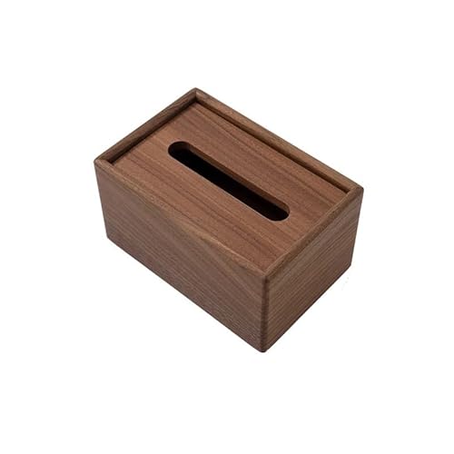 Stoffbox Fall Schwarz Walnuss Tissue Box Wohnzimmer Esszimmer Multifunktionale Aufbewahrungsbox Papierkasten Retro Tissue Box Schreibtisch-Speicherorganisator(B) von SFANIIX