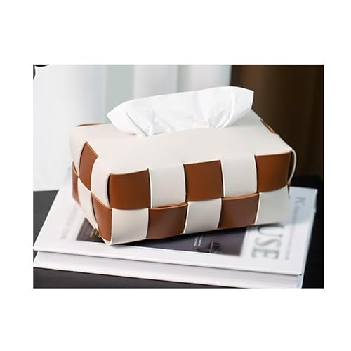 Stoffbox Fall Tissue Box Papierkasten Schachbrett Wohnzimmer Couchtisch Aufbewahrungsbox, Schreibtisch Einfache Moderne Tissue Box Schreibtisch-Speicherorganisator(C) von SFANIIX