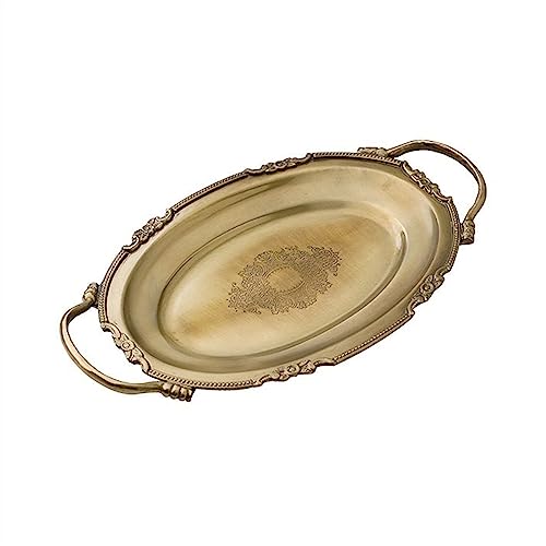 Tablett Dekoratives Tablett Vintage Kupfer Tablett Wunderschönes geprägtes Muster Tablett Obst Dessert Lagerung Snackschale Tablett Dekoratives Tablett Vintage Kupfer Tablett Wunderschönes geprägtes Muster Tablett Obst Dessert Lagerung Snackschale von SFANIIX