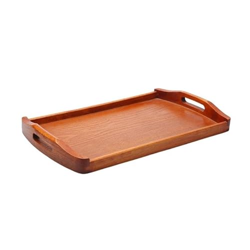 Tablett Großes Tablett Barbecue Restaurant Mahlzeit Tablett Servicetablett Holztablett Servierschale Grill Besteckschale Snackschal(B,S) von SFANIIX