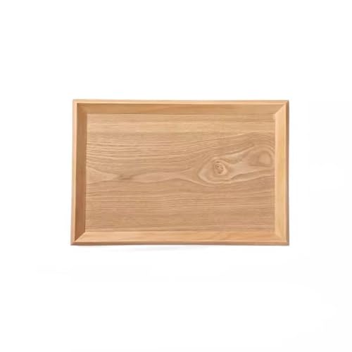 Tablett Holz Palette im chinesischen Stil Rechteckige flache Palette Haushalt Holz Tee Obstkuchen Dessert Kaffee Ablagefach Snackschale(Size:C) von SFANIIX