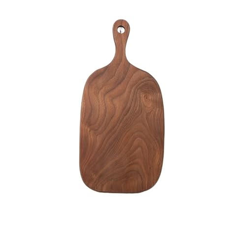 Tablett Massivholz Tablett Rechteckiges Brot Pizza Bodenplatte Westliche Steakmahlzeittablett Holz flache Platte Snackschale(F) von SFANIIX