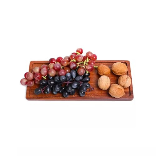 Tablett Rechteckige Trockene Blase Tablett Walnuss Teeblatt Haushalt Massivholz Tablett Obst Dessertteller Tablett Snackschale von SFANIIX