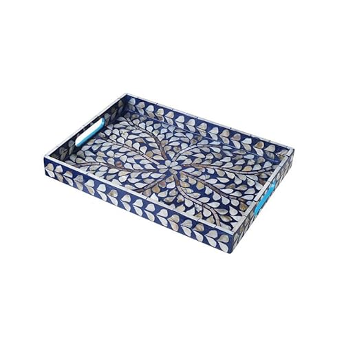 Tablett Schale Tablett Desktop Dekoration Obst Tablett Lagerung Behälter Hause Kreative Ornamente Lagerung Box Blau Schublade Snackschale von SFANIIX