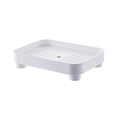 Tablett Tablett Doppeltablett Drainablatt Teeblatt Abnehmbare Tablett Haushalt Rechteckige Obst- und Gemüseschublade Snackschale(Size:B) von SFANIIX