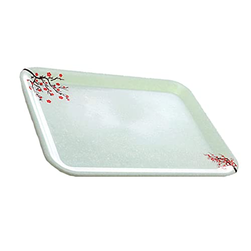 Tablett Tablett Rechteckige Dekortablett Multifunktionales Tablett Tee Und Obst Snack Dessert Tablett Snackschale (Größe : A) von SFANIIX
