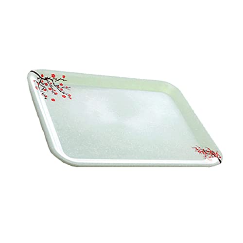 Tablett Tablett Rechteckige Dekortablett Multifunktionales Tablett Tee Und Obst Snack Dessert Tablett Snackschale (Größe : B) von SFANIIX
