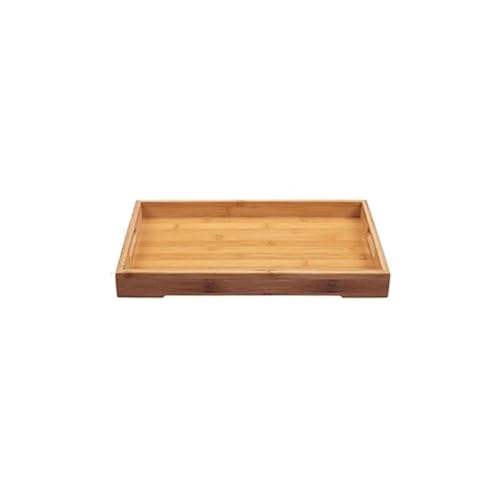 Tablett Tablett Rechteckiges Teetablett Holztablett Ablagefach für Zuhause Obst Desserttablett Restaurantservice Mahlzeit Holztablett Snackschale(Size:B) von SFANIIX