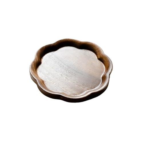 Tablett Walnuss Teeblatt Haushalt Massivholz Tablett Holz Trocken Teetisch Obstschale Topf Um Gäste Zu Unterhalten Teeblatt Teeservice Ablagefach Snackschal(S) von SFANIIX