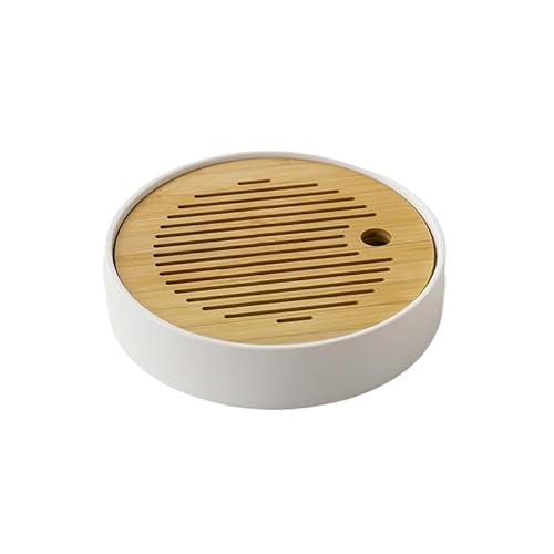 Teeservice Tablett Teetablett rund für Zuhause Wohnzimmer kleines Teetablett Modernes Kung Fu Tablett, Trockenaufguss, Taiwan-Tee, Kung Fu Meer Tee-Tablett Ali Serviertablett von SFANIIX