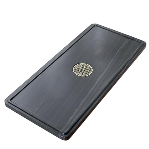 Teetablett Tee-Tablett aus grünem Sandelholz Vollstein Teetablett aus grünem Holz mit Holzmaserung Großes Teeset aus Ebonit Steinteetisch Serviertablett (100x50x3c von SFANIIX