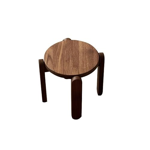 Vanity Hocker Massivholz runder Hocker Wohnzimmer Couchtisch Eingang Holzhocker, Esszimmerhocker Holzhocker für Zuhause, Schlafzimmer niedriger Hocker Kleiner Hocker Kleiner Fußhocker von SFANIIX