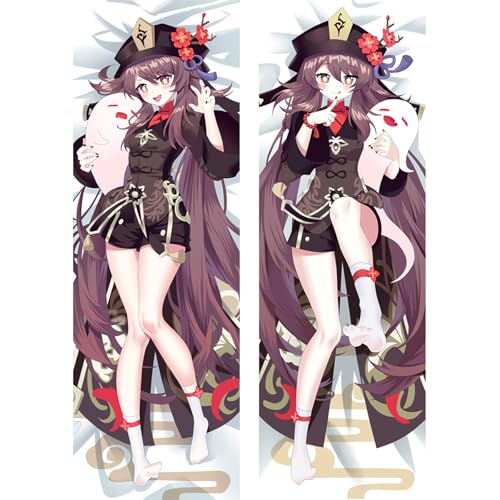 SFHCOISM Dakimakura Body Pillow Anime Kissenbezug Kissenhülle Genshin Impact Hu Tao A10, Pillowcase Doppelseitige Seitenschläf Umarmungskissen Bezug Dekorative Zierkissenbezug von SFHCOISM