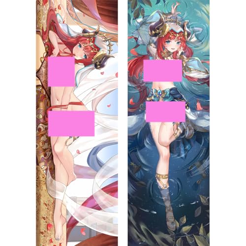 SFHCOISM Dakimakura Body Pillow Anime Kissenbezug Kissenhülle Genshin Impact Nilou S01, Pillowcase Doppelseitige Seitenschläf Umarmungskissen Bezug Dekorative Zierkissenbezug von SFHCOISM