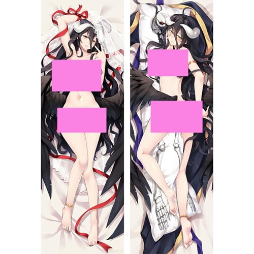 SFHCOISM Dakimakura Body Pillow Anime Kissenbezug Kissenhülle Overlord Albedo S02, Pillowcase Doppelseitige Seitenschläf Umarmungskissen Bezug Dekorative Zierkissenbezug,50x150 cm(19.6x59 Zoll)-2WT von SFHCOISM