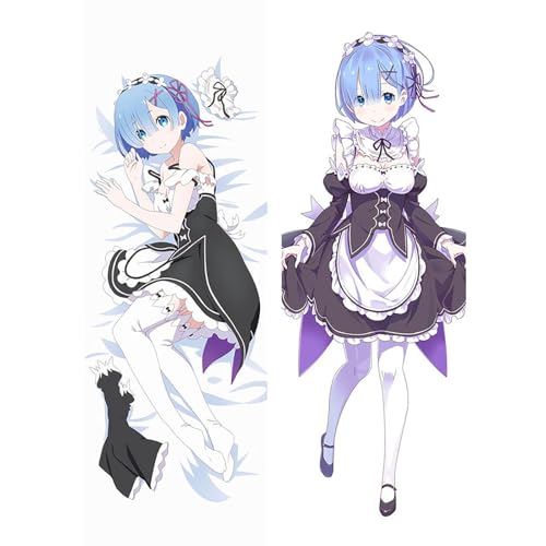 SFHCOISM Dakimakura Body Pillow Anime Kissenbezug Kissenhülle Re Zero Rem A13, Pillowcase Doppelseitige Seitenschläf Umarmungskissen Bezug Dekorative Zierkissenbezug von SFHCOISM