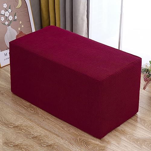 Ottomane Schonbezug Hockerbezug Rund/Quadratisch/Rechteckig 40x40/50x50 Ottoman Cover Schonbezug Hocker Hussen für Fußhocker Stretch Ottomane Abdeckung Hocker Protector Hockerabdeckung(A4,40*120*38CM) von SFHDFLUQ