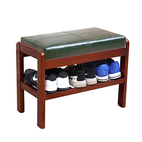 SFHDFLUQ Home Mall - Schuhbank aus Holz, einstöckiges Schuhregal mit PU-Kissen, for den Eingangsbereich im Flur, 5 Farben, 4(#2,80x30x45cm) von SFHDFLUQ