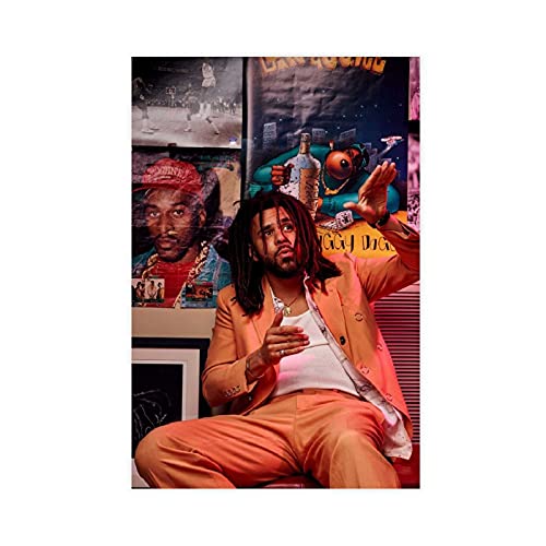 J Cole Ästhetisches Leinwand-Poster, Schlafzimmer, Dekoration, Sport, Landschaft, Büro, Raumdekoration, Geschenk, 30 x 45 cm, ohne Rahmen von SFHYT