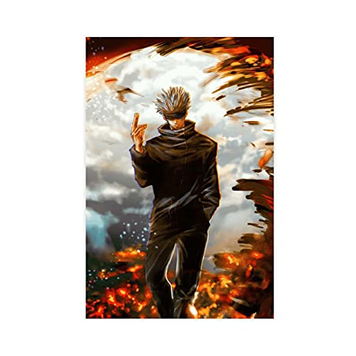 Satoru Gojo Jujutsu Kaisen Leinwandposter Wandkunst Dekor Druck Bild Gemälde für Wohnzimmer Schlafzimmer Dekoration 30 x 45 cm Unframe style1 von SFHYT