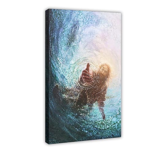 Yongsung Kim Hand des Gottes Leinwand-Poster, Schlafzimmer, Dekoration, Sport, Landschaft, Büro, Raumdekoration, Geschenk, 60 x 90 cm, Rahmen von SFHYT