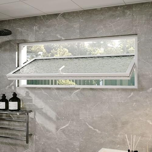 Rectangular window central axis rotating window Mobile Home Basement Window for Entryway, Boats, Replacement Shed Windows(Wit,100 * 40cm/39.4 * 15.7in) von SFJATTA