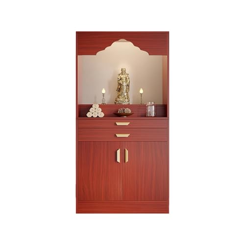 SFJATTA Aufwendiger chinesischer Altarschrank mit Sockel, Opfertisch, chinesischer Schrank mit Sockel, buddhistisches Gebet, für Wohnzimmer, Schreine, Tempel(80 * 34 * 166cm) von SFJATTA