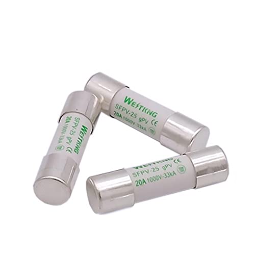 10 Stück PV-Solarsicherung 1000 V DC 10 * 38 mm 1 A 3 A 5 A 10 A 15 A 20 A 25 A 30 A for den Schutz von Photovoltaik-Stromsystemen(10A) von SFJSFIMQ