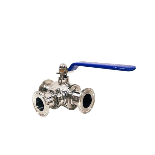 SFJSFIMQ 19 mm 25 mm 32 mm 51 mm 63 mm Sanitär-Dreiwege-Kugelhahn aus Edelstahl, schnell installierter Kugelhahn, Klemmkugelhahn(51mm) von SFJSFIMQ