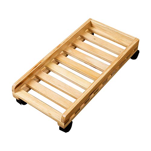 CPU Bracket Bamboo Desktop Chassis Tower Mobile CPU Holder with Three-Sided Guardrail Heavy Duty Computer Tower Holder with Rolling Caster Wheels PC Bracket (Color : Natural) (Natural) von SFLQAFGGGIOO