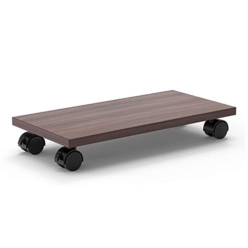 CPU Stand PC Cart Holder Simple CPU Stand Mobile Desktop Tower Mainframe Floor Stand Rolling Caster Wheels PC Case Holder Cart with 4 Caster Wheels, 3 Colors PC Case Rack (Color : Brown) (Brown) von SFLQAFGGGIOO