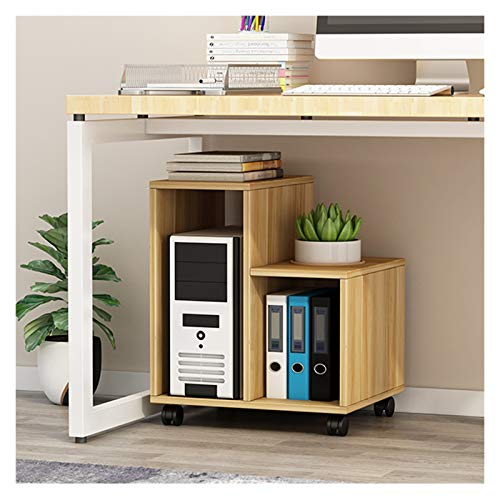 CPU Stand PC Cart Holder Wooden CPU Holder Storage Rack Under The Desk Desktop CPU Case Rolling Stand Removable PC Host Floor Stand with 4 Caster Wheels PC Case Rack (Color : Natural) (Natural) von SFLQAFGGGIOO