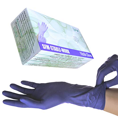 SFM ® STABLE WORK Nitril : XS, S, M, L, XL LANG&SUPERSOFT purpur blau puderfrei F-tex ACC-frei Einweghandschuhe Einmalhandschuhe Untersuchungshandschuhe Nitrilhandschuhe S (100) von SFM