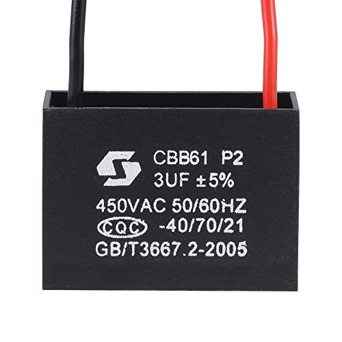 1 Packung Deckenventilatorkondensator CBB61, Kondensator metallisierter Polypropylenfolie, ideal for Ventilatoren, Pumpen, Motoren, die laufen von SFNGXXAG
