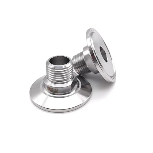 1PC NPT Male Thread 3/4" 304 Stainless Steel Three Clamp Ferrule 64mm Homemade Water Oil von SFNGXXAG