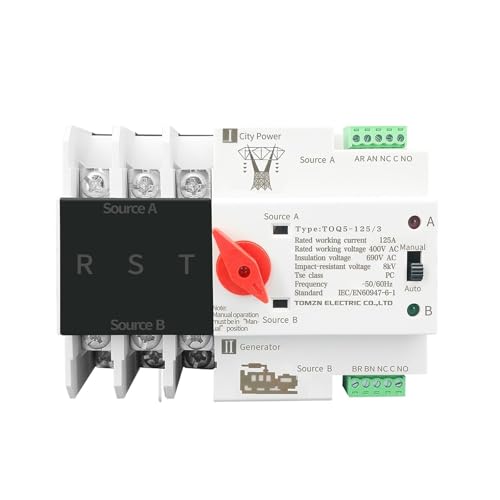3P 3 Phase Din Rail ATS Dual Power Automatic Transfer Switch Electrical Selector Uninterrupted Power 63A 3P 3 Phase Din Rail ATS Dual Power Automatic Transfer Switch Electrical Selector Uninterrupted Power 63A von SFNGXXAG