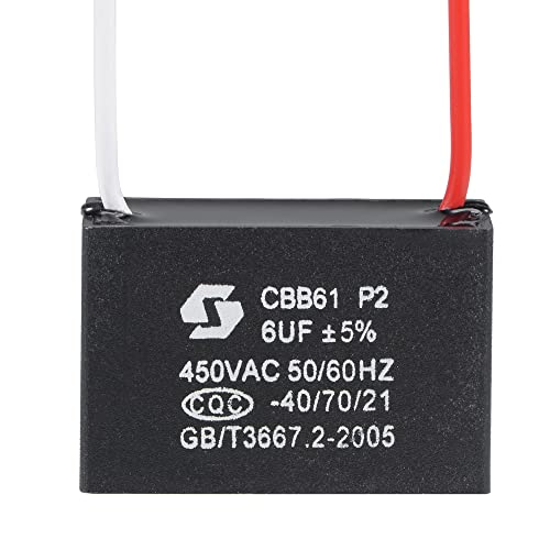 Deckenventilatorkondensator CBB61, Kondensator metallisierter Polypropylenfolie, ideal for Ventilatoren, Pumpen, Motoren, die laufen von SFNGXXAG