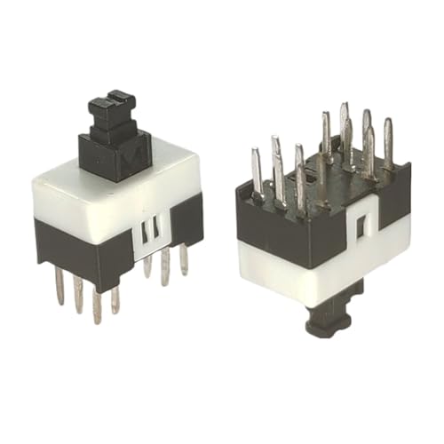 SFNGXXAG 10PCS/Lot 11MM*7MM Self-Locking Power On Off Switch Switch 12pin DIP Latching Press Button Switch von SFNGXXAG